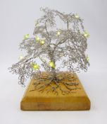'Shared Earth' twisted wire tree sculpture formed entirely without glue or solder,