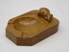 'Mouseman' oak ashtray, by Robert Thompson of Kilburn,