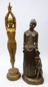 Firth Sculptures bronzed Art Deco style figure Lydia designed by Paul Jenkins,