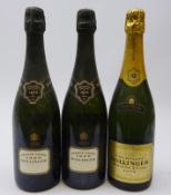 Two Bollinger Grand Annee 1990 Champagne, and one 1989, 75cl 12%vol,