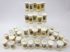 Thirty-nine early 20th century crested China models of pillar boxes