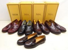 Four pairs of Gents Barkers leather loafers,