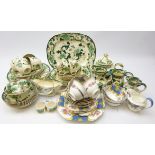 Mason's Chartreuse six setting dinner and tea service,