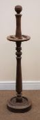Early 20th century circular hardwood cue or stick stand,
