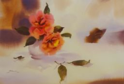 Jeremy Taylor (British 1957-): Still Life of Roses,