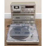 Technics SL-B3 turntable, M8 stereo cassette desk,