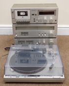 Technics SL-B3 turntable, M8 stereo cassette desk,