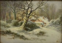 William R Stone (British 1842-1913): Winter Landscape,