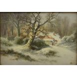 William R Stone (British 1842-1913): Winter Landscape,
