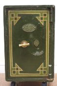 Victorian cast iron safe, 'Thomas Withers & Sons Ltd, West Bromwich', green painted finish,
