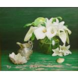 Gregori (Lysechko) Lyssetchko (Russian 1939-): Still Life of Calla Lilies, Shells,