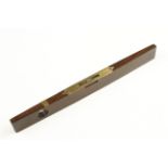 A 12" rosewood and brass boat level by MATHIESON No 21C G+