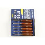 An unused set of 6 small carving tools by MARPLES in orig box F