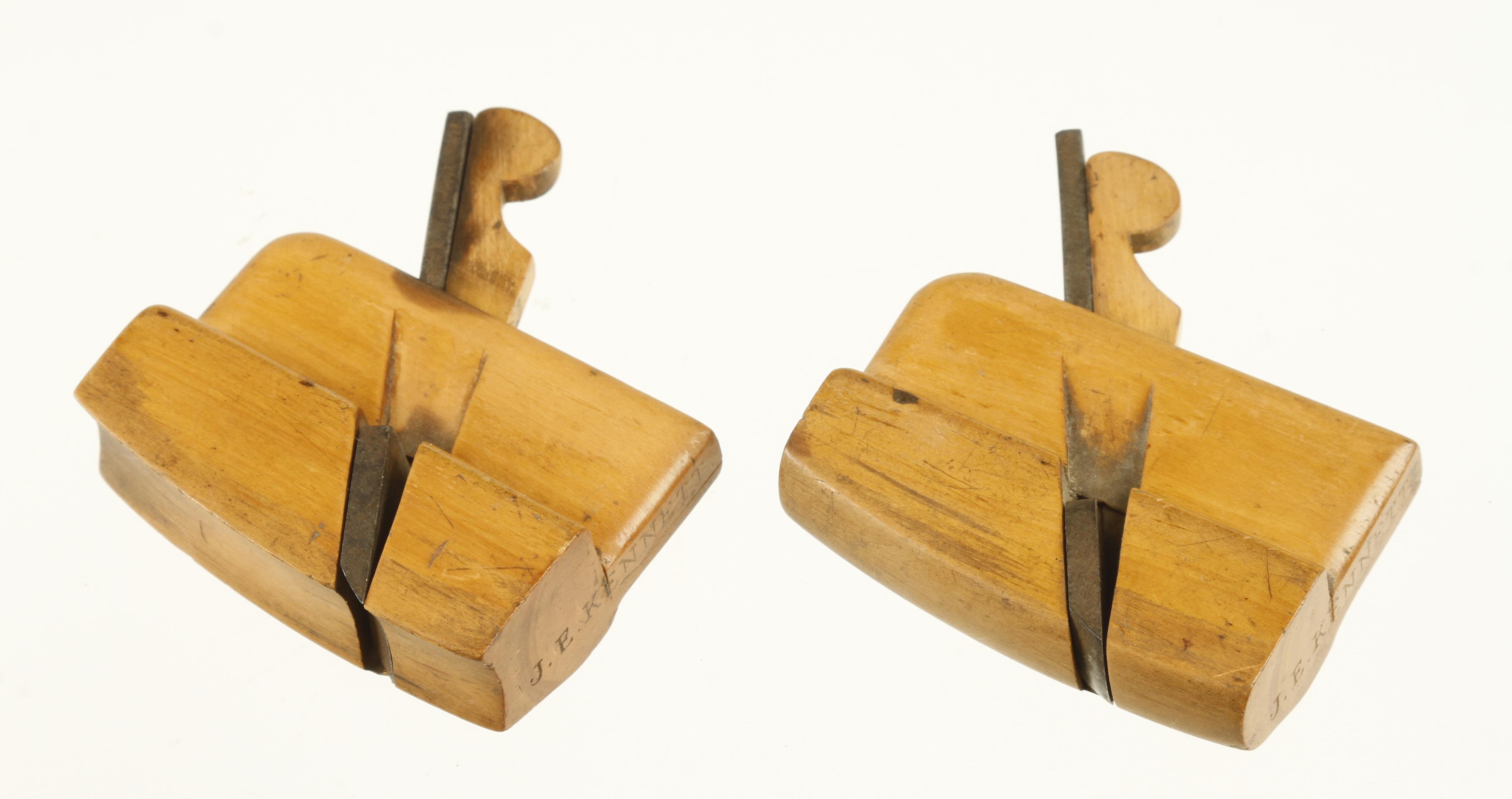 A pair of miniature boxwood H & R planes 2 1/2" x 3/4" G+