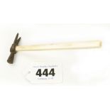 A miniature claw hammer with ivory handle 4 3/8" long G