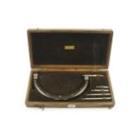 A STARRETT No 127 micrometer 4" to 7" with bakelite scales in orig box G+