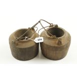 Two 1 pt cast iron glue pots by SIDDONS and KENDRICK G++