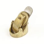 A violinmakers tiny brass plane 1" x 3/4" with knurled screw G++
