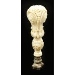 A fine quality ivory desk seal 3 1/2" o/a F