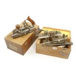 Two RECORD No 405 multi planes in boxes G-