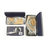 A graduated set of three micrometers by OXFORD PRECISION in orig boxes G+