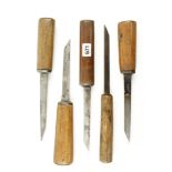 Four mortice chisels