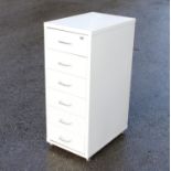 A six drawer metal filing chest 11" x 16" x 27" G