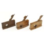 Three coachmaker's T rebate planes by GRIFFITHS,