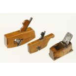 Three miniature boxwood planes 2" to 3" G++