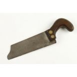 An early surgeons small amputation saw with 6" blade and rosewood handle G+