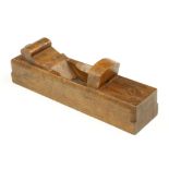 A rare beech mitre plane by GRIFFITHS with boxwood mouth adjuster and scrolled wedge and round