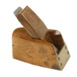A small beech and brass bullnose plane by GRIFFITHS,