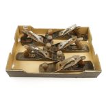 Five metal planes by STANLEY some rust G-