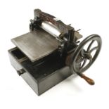 A 'L'ARGENTOGRAFICA' printing press similar to the one used by the famous stamp forger Jean de
