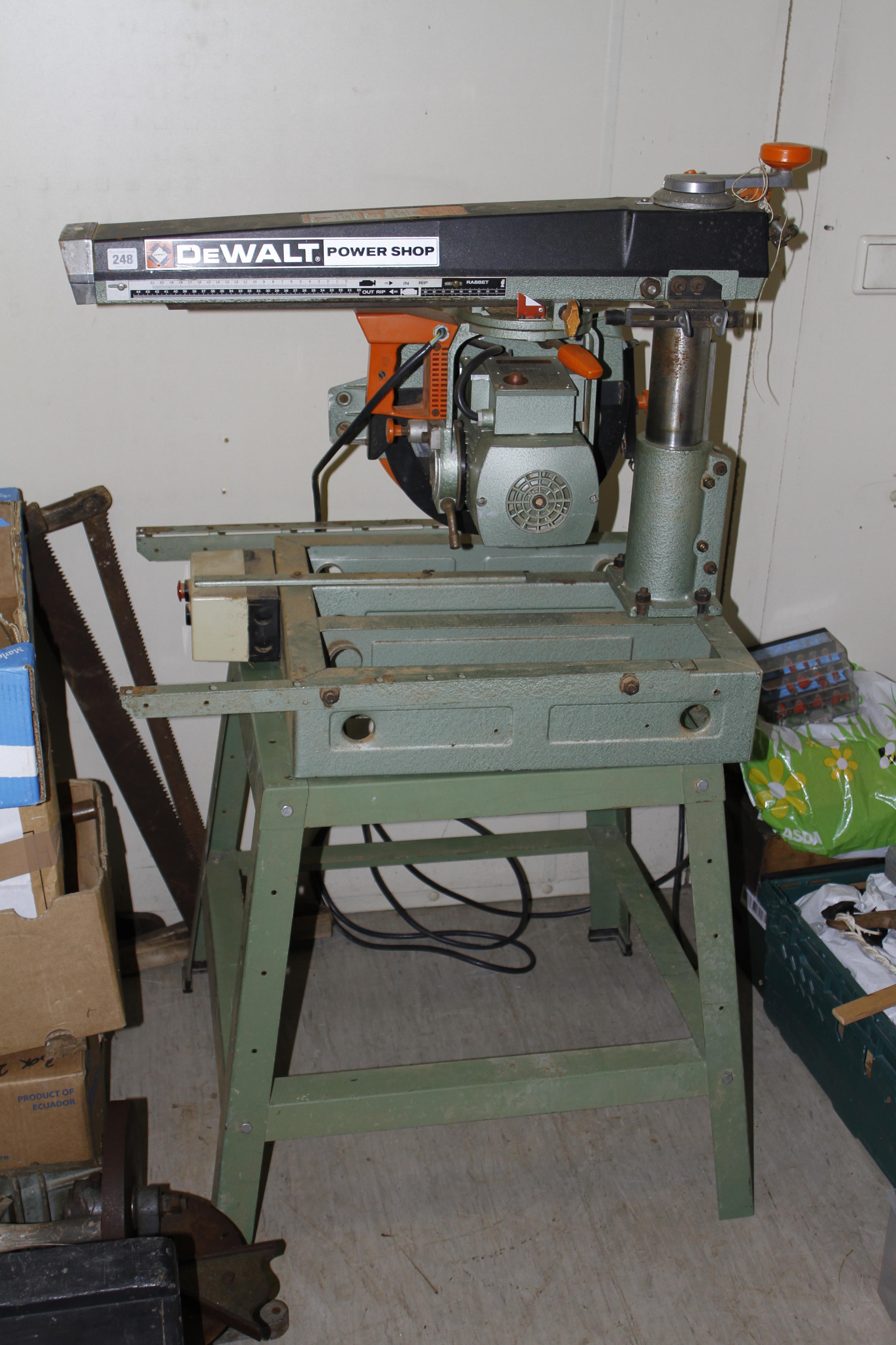 A DEWALT Power Shop radial arm saw (PAT tested) G