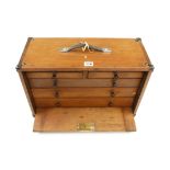 An engineers seven drawer tool chest with only a few taps etc enclosed G+