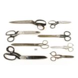 Eight pairs of scissors by WISS, EQUITY, SLATER,