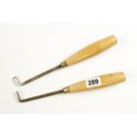 A pair of drawer lock chisels by ASHLEY ILES G++