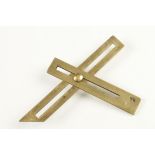 A PRESTON No 51 brass sliding bevel with angles G+