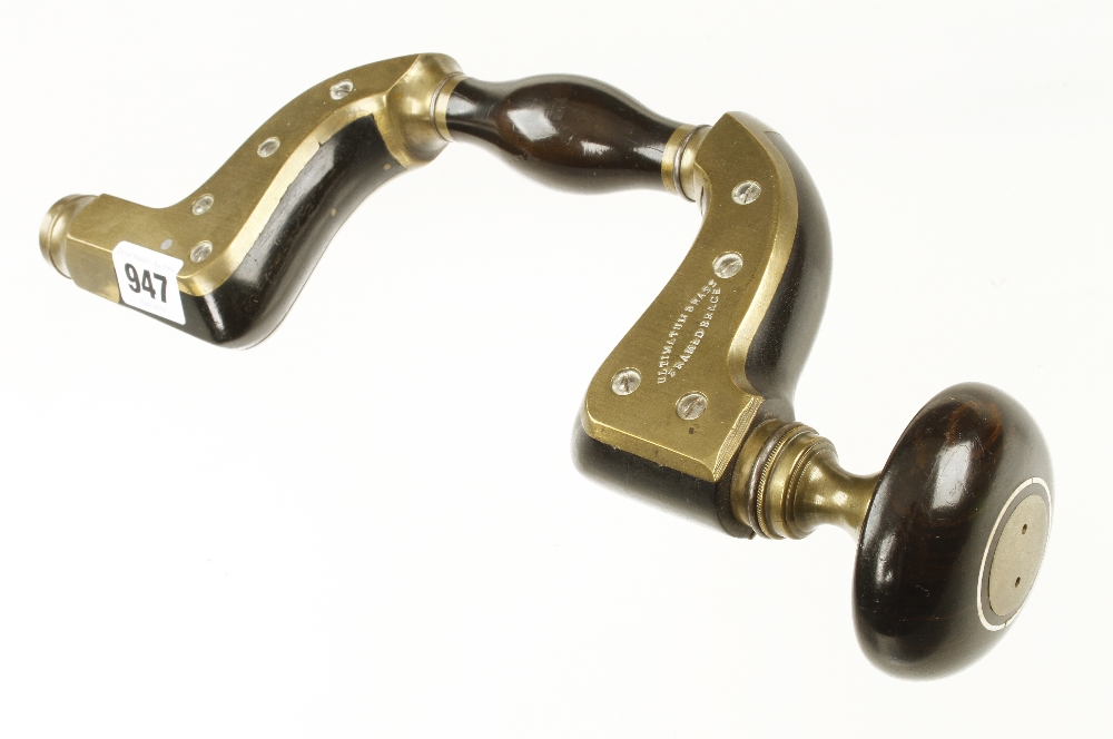 A very little used Ultimatum brass framed ebony brace with ivory ring in ebony head F - Image 2 of 2