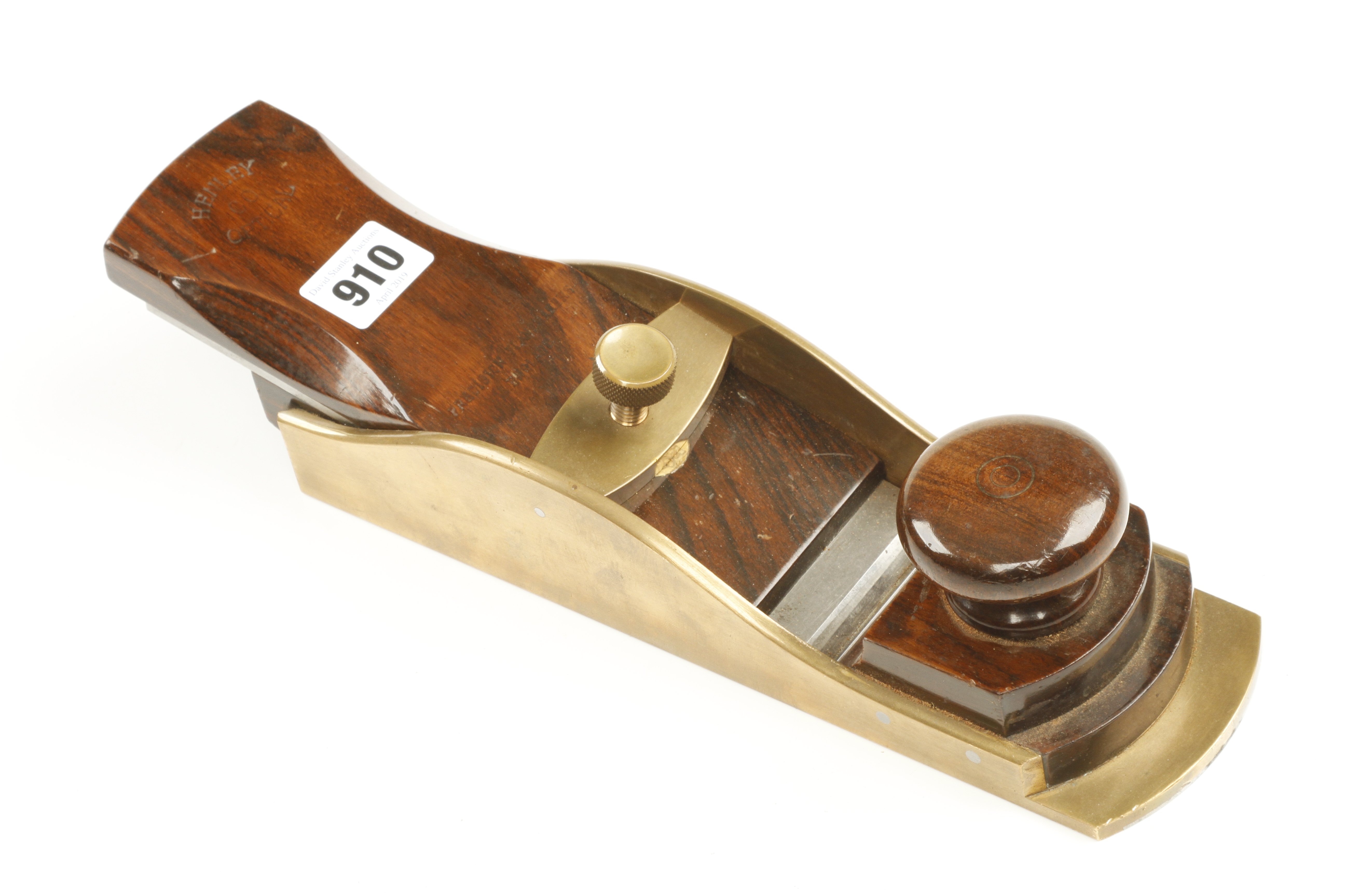 A little used adjustable steel soled gunmetal mitre plane by HENLEY OPTICAL Co Precision Plane - Image 2 of 3