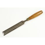 A 1 1/2" bevel edge chisel by SORBY but the boxwood handle marked GRIFFITHS Norwich (ill p.