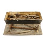 An old pine box with tools G