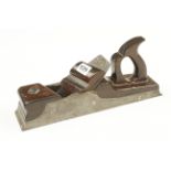 A 13" iron skew mouth badger plane with elegant rosewood handle,