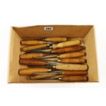 13 carving tools by J ADDIS with W.