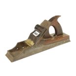 A 13 1/2" iron panel/rebate plane with brass bridge for restoration G