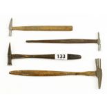 Four watch and clock hammers G