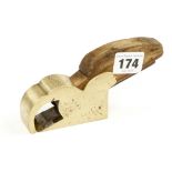 A 1 1/8" brass bullnose plane G-