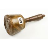 A nicely figured lignum carvers mallet with mahogany handle G+