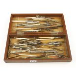 A quantity of German silver drawing instruments G